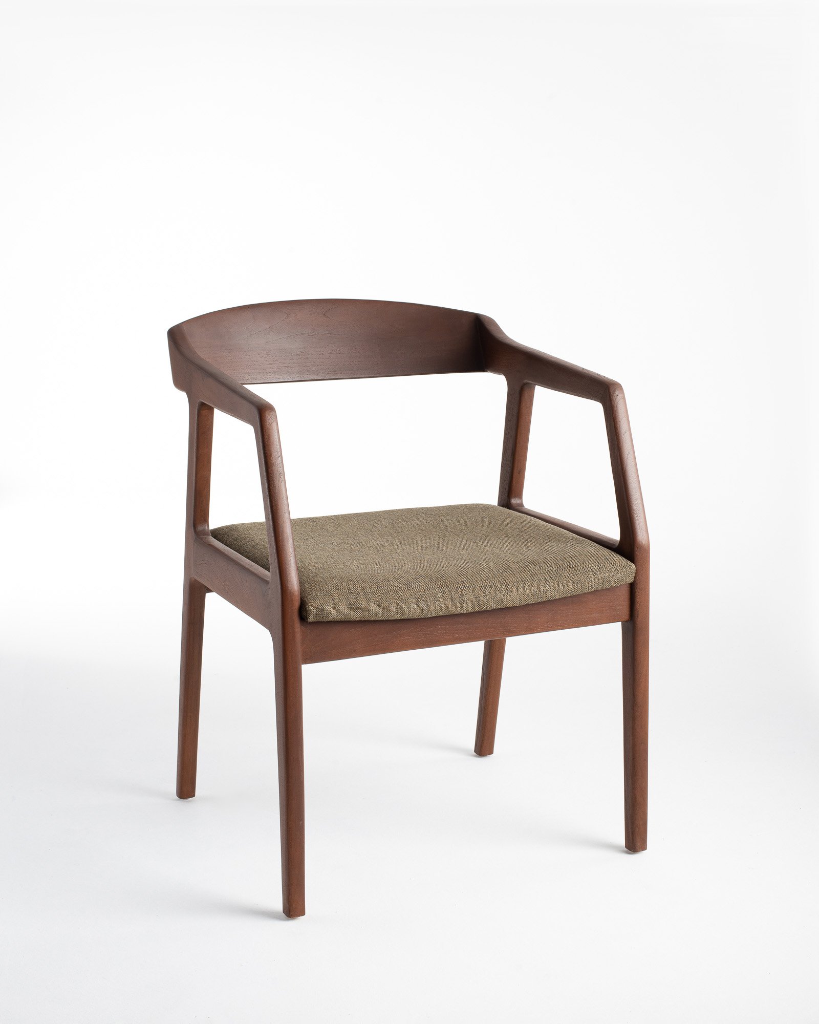 HENDRY DINING ARM CHAIR/ WALNUT/NATURAL Thumbnail